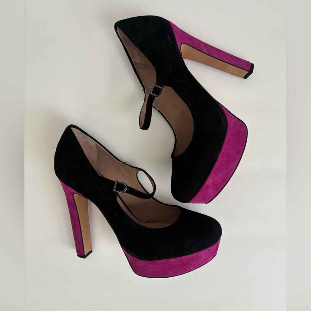 Vince Camuto Black and Pink Heels